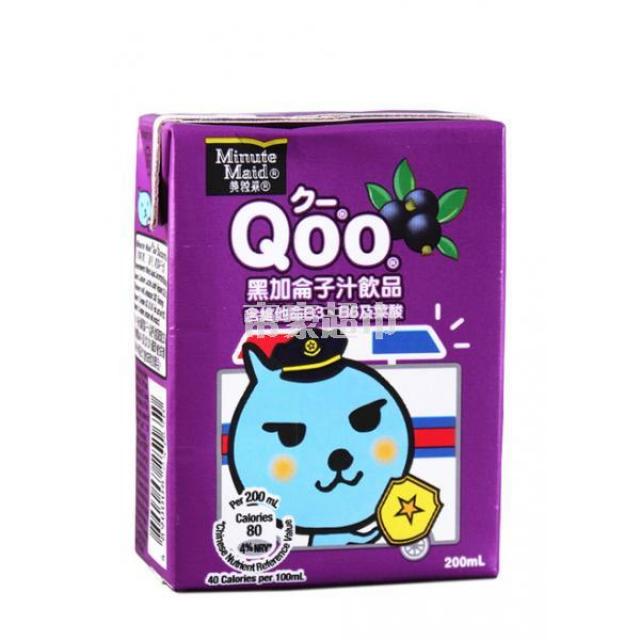 【特价】美粒果QOO黑加仑果汁 200ml