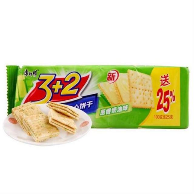 康师傅 3+2葱香奶油苏打饼 125g
