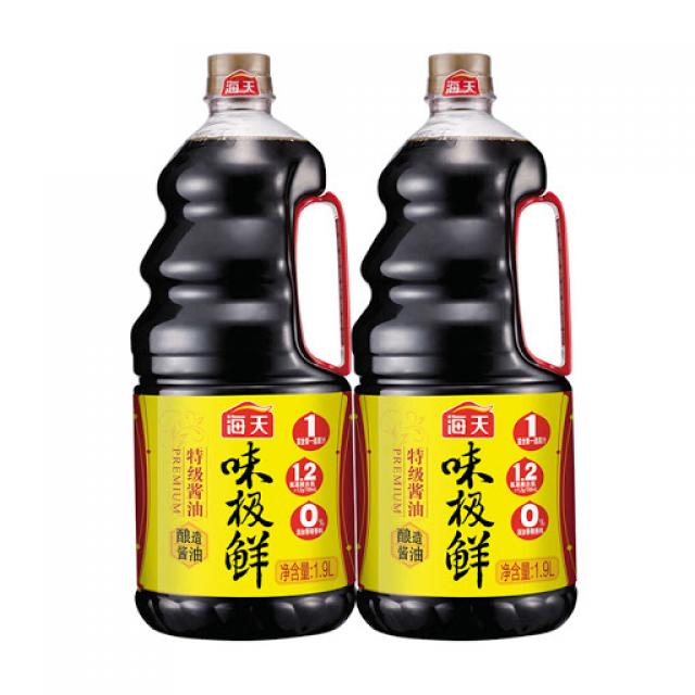 促销 海天 味极鲜酱油 1.9L【调料】
