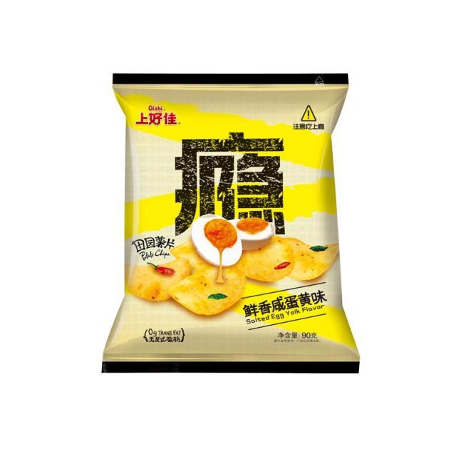 上好佳 田园薯片 鲜香咸蛋黄味 60g【零食】