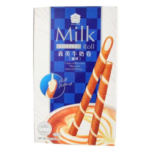 促销 义美 咖啡牛奶卷 95g【零食】
