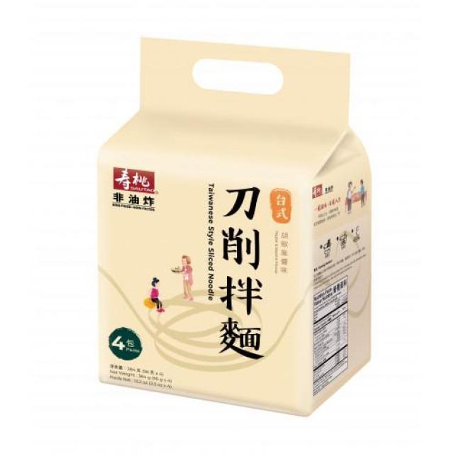 【特价】寿桃 台式刀削面 胡椒麻酱味 384g