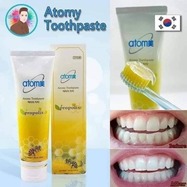 （促销）韩国Atom美 蜂胶牙膏 200克
