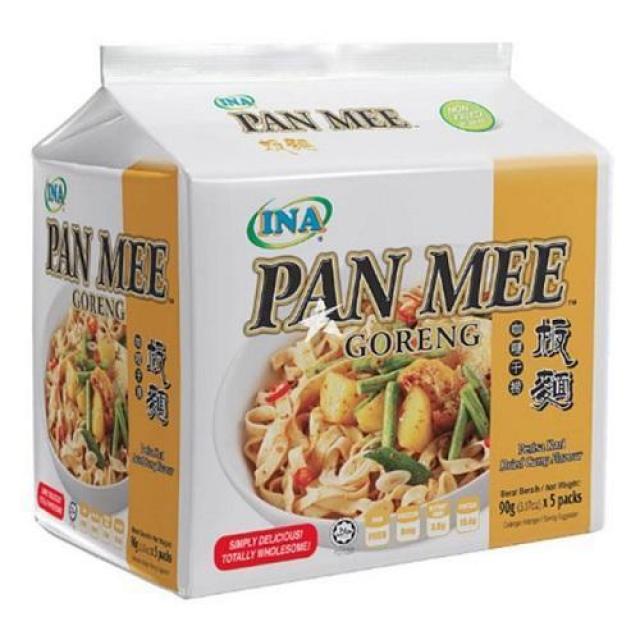 INA PAN MEE 咖喱干捞板面（细条） 90g*5